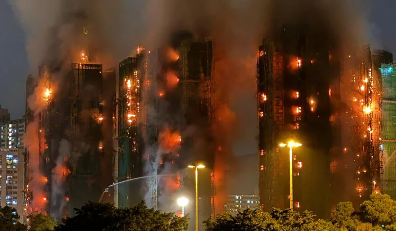 Death toll in Hong Kong high-rise fire rises to 44, with 300 reported missing