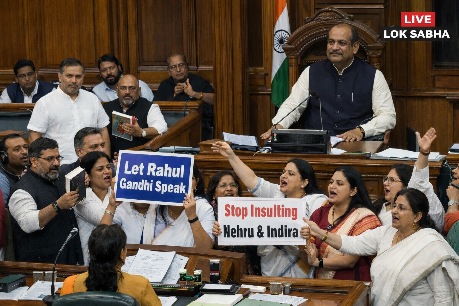 Lok Sabha Adjourned After Opposition Protests, PM’s Reply Stopped